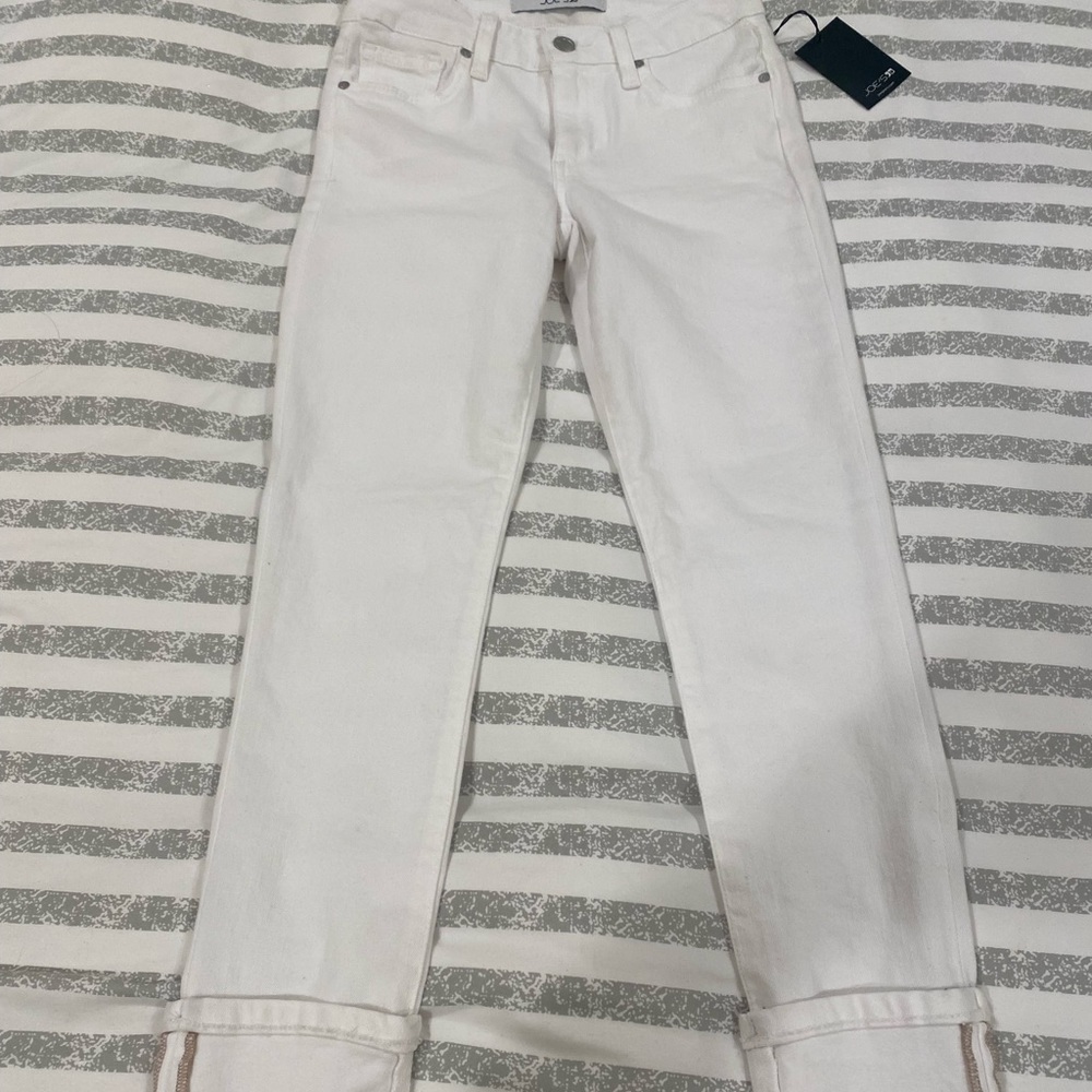 JOE’S BRAND NEW WHITE CUFF CROP SKINNY JEANS